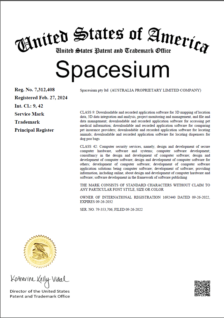  U.S. Patent and Trademark Office  & Australian Government IP Australia Grant