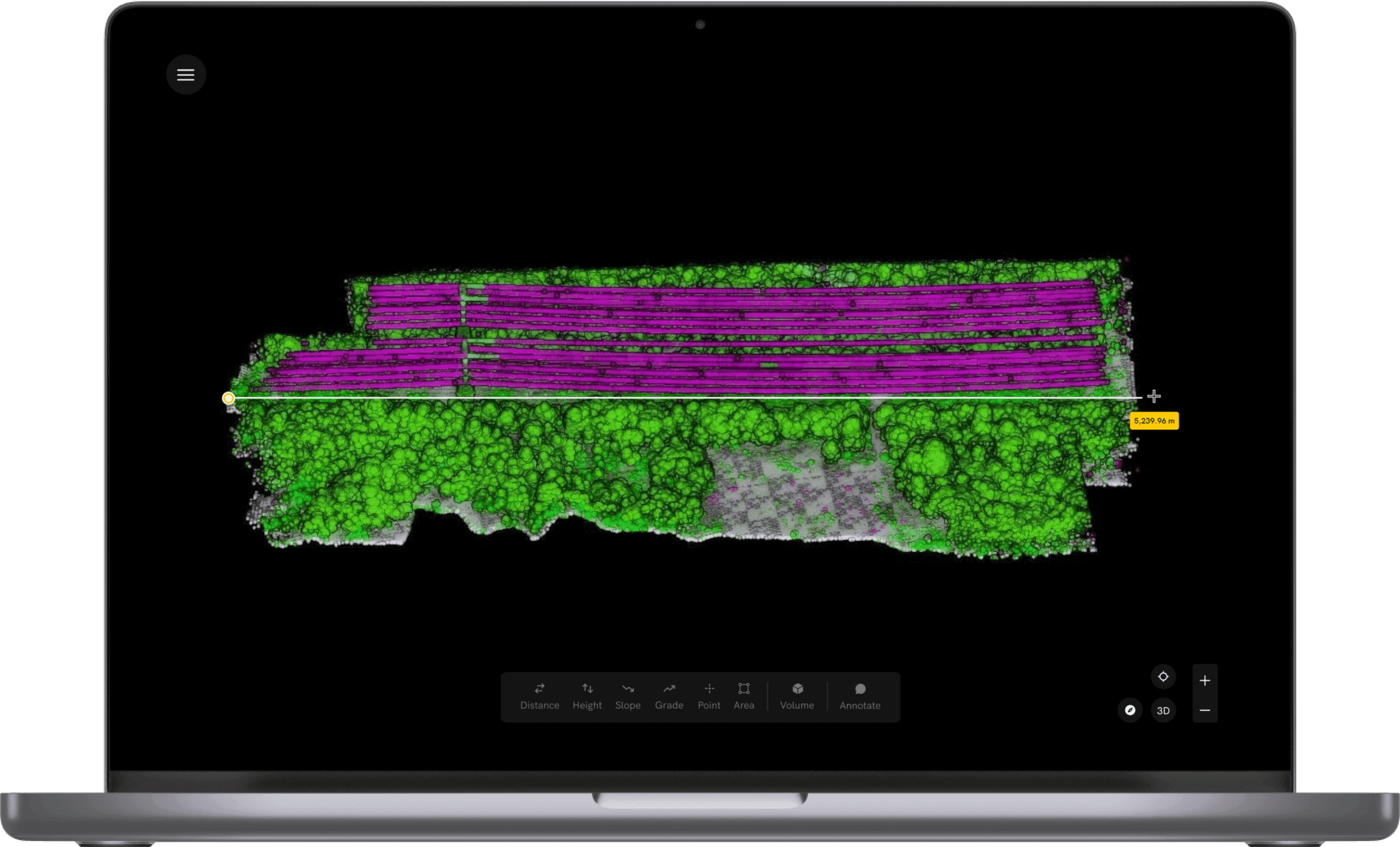 Spatial Data Point Cloud Visualization in Spacesium Web Platform on the Landing Page