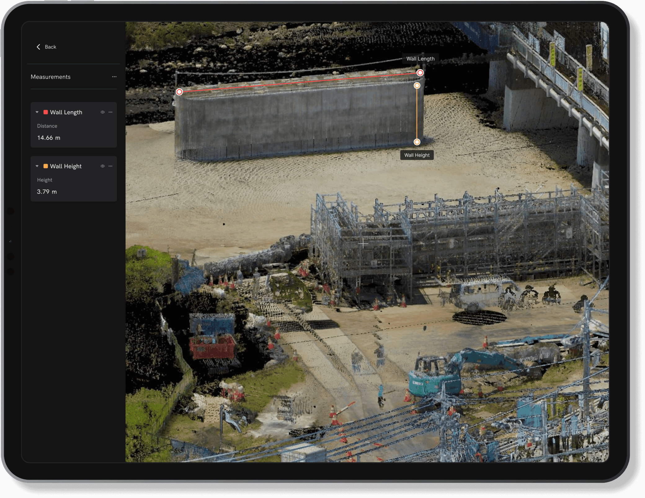 Spatial Project Visualization and Height Measurement Tool in Spacesium Web Platform on the Landing Page